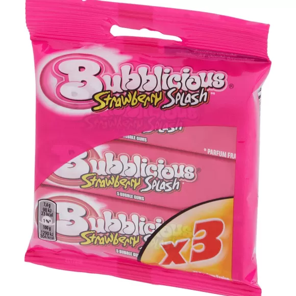 Bubblicious Drop & Snoep> Kauwgom Strawberry Splash