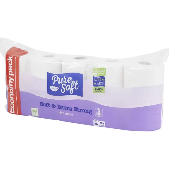 Pure Soft Toilet- & Keukenpapier> Toiletpapier Soft & Extra Strong
