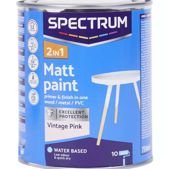 Spectrum Verf> 2-In-1 Matte Verf Vintage Pink
